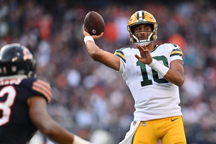 Packers quarterback Jordan Love led Green Bay over the Bears in Week 1 at Soldier Field in Chicago.